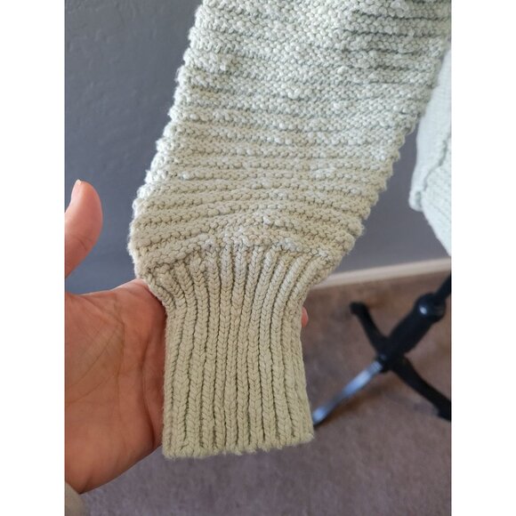 NWT Free People Light Green Chucky Knit Dolman Sleeve Oversized Sweater Size M - Picture 4 of 13